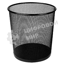 Корзина для бумаг Deli E9190 круглая 12л. мет.сетка черный
