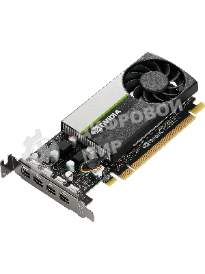 Видеокарта PNY GPU NVIDIA VCNT1000-8Gb-SB PCI-Express 3.0 x16, LP8 Gb GDDR6 128-bit, 4x Mini DP 1.4, 1x LP bracket.