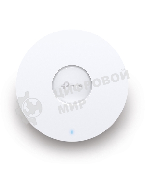 Точка доступа TP-Link 11AX dual-band ceiling access point, up to 1200 Mbit/s at 5 GHz and up to 574 Mbit/s at 2.4 GHz, 1 10/100/1000Mbps LAN port, support PoE 802.3at standard, support BSS coloring, Seamless Roaming, Mesh, Band Steering, Airtime Fairness, MU-MIMO, ma