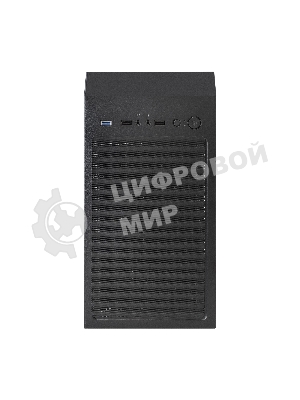 Компьютерный корпус Miditower ExeGate EVO-8243-NPX600 (ATX, БП 600NPX с вент 12 см, 2хUSB+1хUSB 3.0, черный, 3 вент. с RGb подсветкой, боковая панель - закаленное стекло)