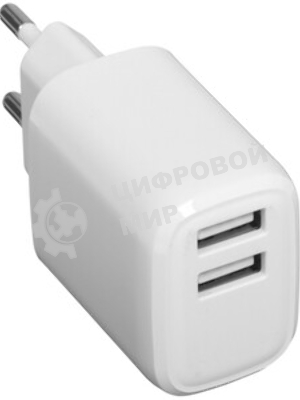 Сетевое зарядное устройство Cablexpert MP3A-PC-58, 10.5Вт, 2.1А, 2хUSB, белый, пакет