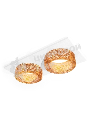 Комплект встраиваемого светильника Ambrella light XC6525044 SWH/CF белый песок/кофе MR16 GU5.3 (C6525, N6154)