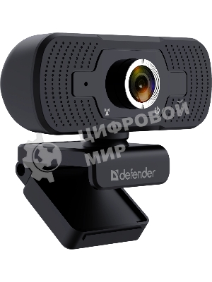 Веб-камера Defender G-lens 2591 2560x1440, 30 кадр/с, USB, микрофон, крепление на мониторе