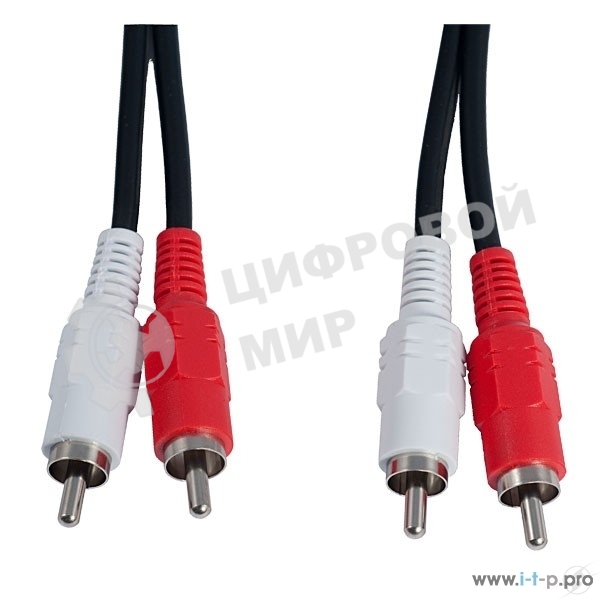Кабель PERFEO 2xRCA вилка - 2xRCA вилка, длина 1 м