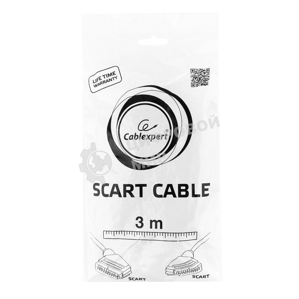 Кабель аудио/видео Gembird CCV-518, SCART/SCART, 21pin, 3м