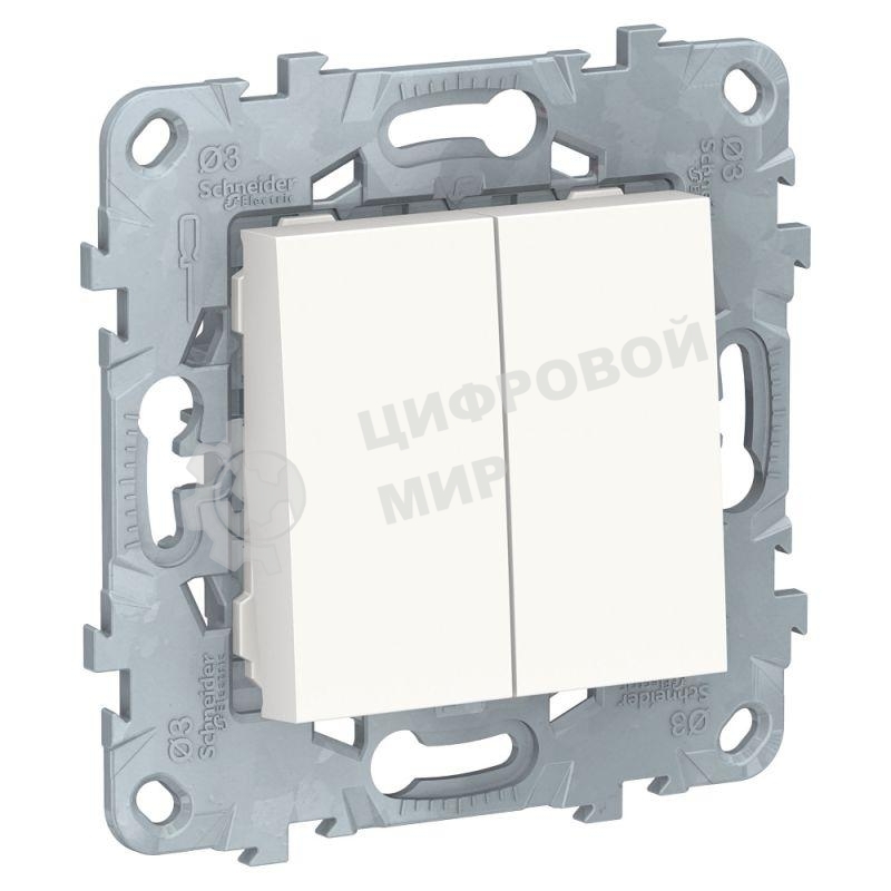 Выключатель 2-кл. UNICA NEW (сх.5) 10AX 250В бел. SchE NU521118