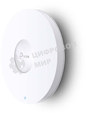 Точка доступа TP-Link 11AX dual-band ceiling access point, up to 1200 Mbit/s at 5 GHz and up to 574 Mbit/s at 2.4 GHz, 1 10/100/1000Mbps LAN port, support PoE 802.3at standard, support BSS coloring, Seamless Roaming, Mesh, Band Steering, Airtime Fairness, MU-MIMO, ma