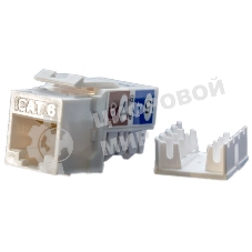 Вставка Keystone Jack Hyperline KJ9-8P8C-C6-90-WH RJ-45(8P8C), категория 6, белая