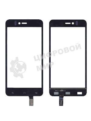 Сенсорное стекло (тачскрин) для Fly IQ YZ-CTP467(GN C620)-FPC, черное