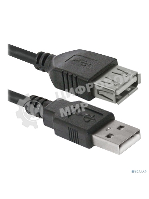 Кабель USB Defender USB02-10 USB2.0 AM-AF, 3.0м