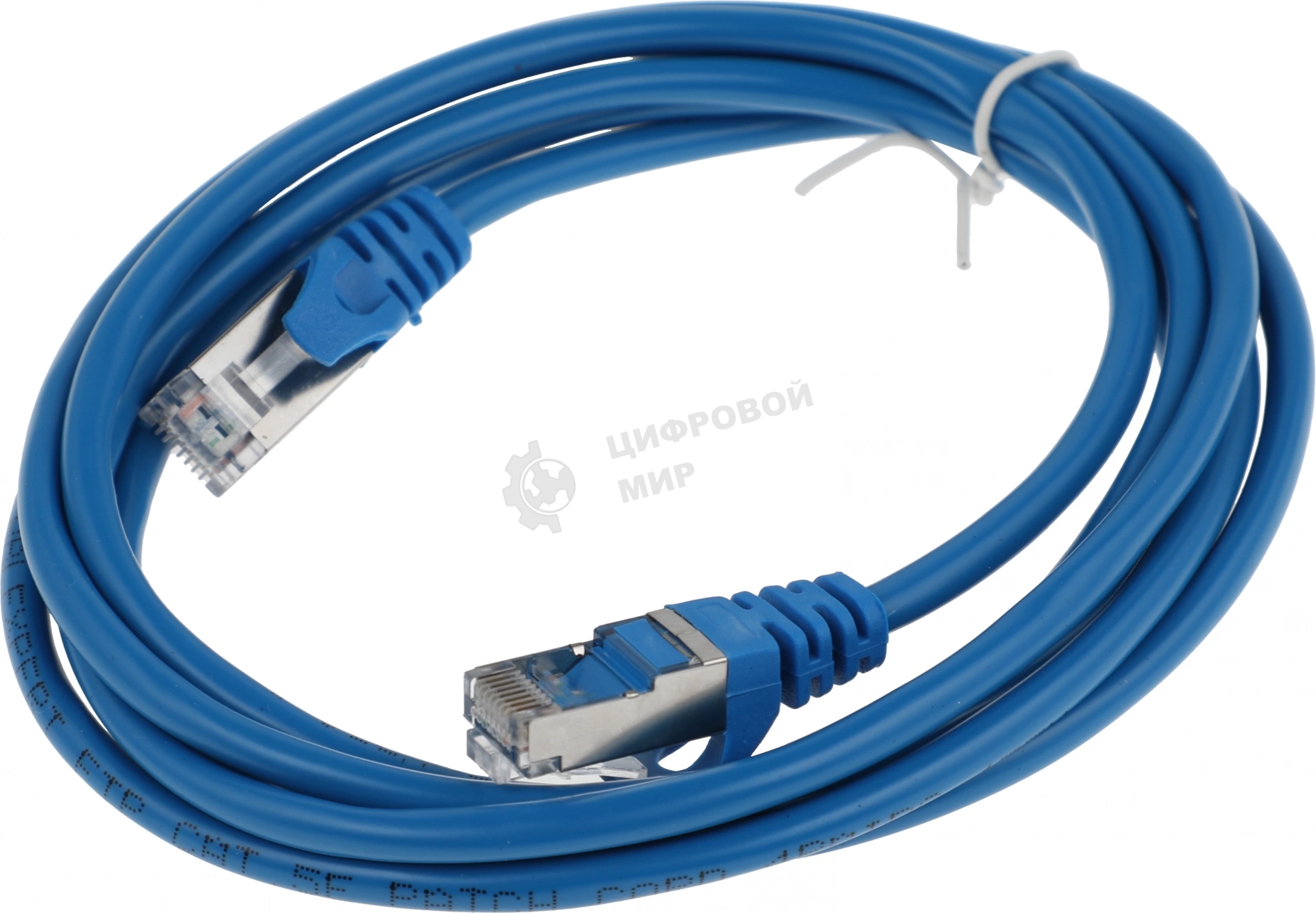 Патч-корд FTP Cablexpert cat.5e, 2м, литой, многожильный синий