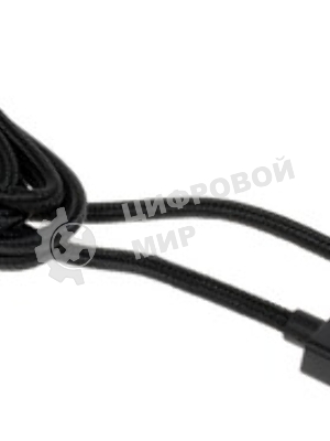Кабель Qumo Type-С кабель, 1м, USB 2.0, 5В, 5А, 25Вт, тканевая оплетка, стальной коннектор, черный
