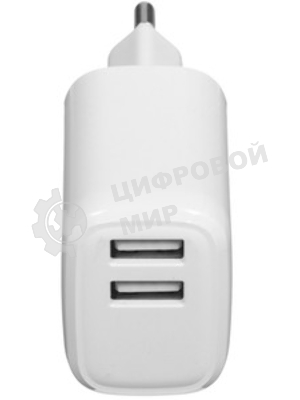 Сетевое зарядное устройство Cablexpert MP3A-PC-58, 10.5Вт, 2.1А, 2хUSB, белый, пакет