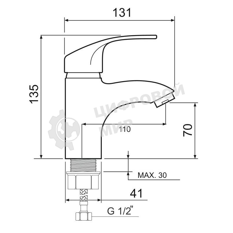 SL85-001F Смеситель для умывальника, ø35