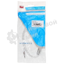 Кабель-удлинитель аудио Buro Jack/Plug 3.5мм (f) 1м. прозрачный