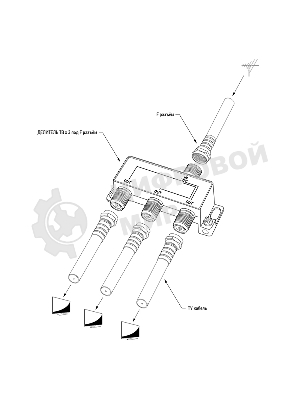 Делитель ТВ Rexant х 3 под F разъем 5-1000 МГц