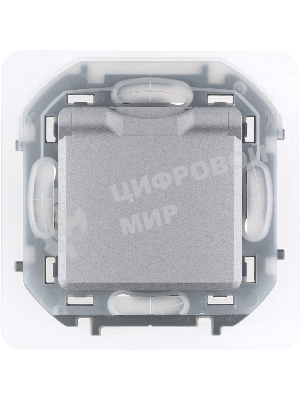 Розетка 2К+З IP44 с крышкой и шторками немецкий стандарт 16А 250 В алюминий