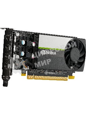 Видеокарта PNY GPU NVIDIA VCNT1000-8Gb-SB PCI-Express 3.0 x16, LP8 Gb GDDR6 128-bit, 4x Mini DP 1.4, 1x LP bracket.