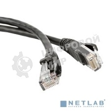 Патч-корд Hyperline PC-LPM-UTP-RJ45-RJ45-C5e-10M-LSZH-BK U/UTP, Cat.5e, LSZH, 10 м, черный
