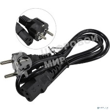 Кабель питания ExeGate Power PC-1P (Евровилка Schuko->С13) VDE-250V-3*0.5-CU, 6A, черный, 1.0м