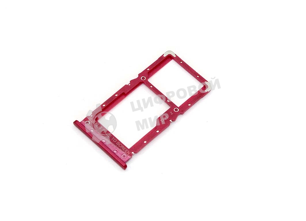 Лоток для SIM-карты Xiaomi Redmi Note 6 красный