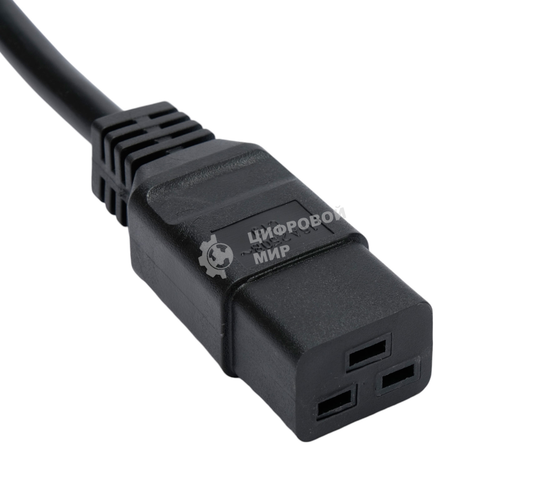 Кабель питания Cablexpert PC-S22-C19-2.5-1.5M, Schuko-C19, 3x2.5мм2, 16A, с заземлением, медь, 1.5м, черный, пакет