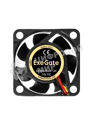 Вентилятор для корпуса ExeGate EX04015B3P-24 черный, 40 мм, 7800 об/мин, 33.1 дБ, 3 pin