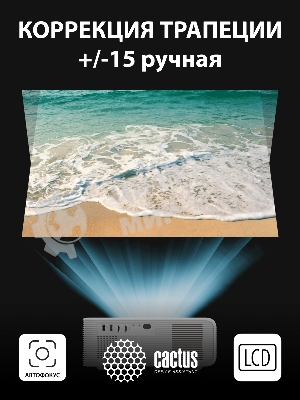 Проектор Cactus CS-PRM.01WT.Full HD LCD 19000Lm LS 700Lm ANSI (1920x1080) 2500:1 ресурс лампы:50000часов 2xUSB typeA 2xHDMI 1.8кг