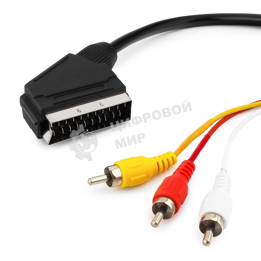 Кабель аудио/видео Gembird 1 x RCA x 3 (male)/1 x SCART (male), 1.8 м