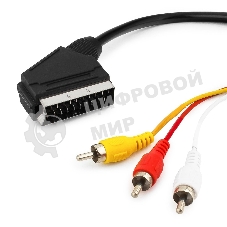Кабель аудио/видео Gembird 1 x RCA x 3 (male)/1 x SCART (male), 1.8 м