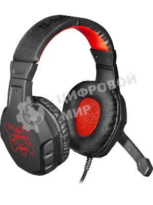 Гарнитура Defender Cujo чёрный/красный, проводная