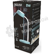Светильник настольный Gauss Qplus модель GTL602 8W 600lm 4000K 170-265V бирюзовый диммируемый LED 1/8