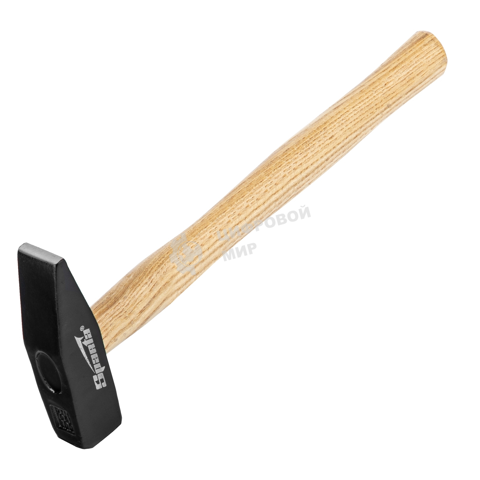 Молоток слесарный Sparta 800 г, квадратный боек, деревянная рукоятка