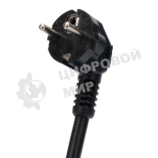 Кабель питания Cablexpert PC-S22-C19-2.5-1.5M, Schuko-C19, 3x2.5мм2, 16A, с заземлением, медь, 1.5м, черный, пакет