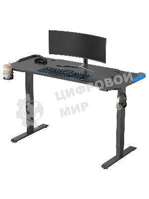 Стол игровой Cactus CS-EDL-GbK столешница МДФ черный, каркас черный