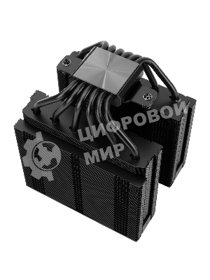 Кулер для процессора Thermalright Royal Pretor 130 черный (4-pin PWM, 158мм, Ni/Cu, 6x6мм, 1x120+1x130мм, 80.45CFM/81.88CFM, 29.4dBA/28.3dBA, 2150PM/1750RPM, S: 1200, 1700, 1851, 2011, 2066, 115X, AM4, AM5, black)