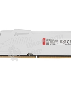Оперативная память Kingston Fury Beast, DDR5, 16Gb (1x16 GB), 6000 MHz, CL30, радиатор, RGB, белый