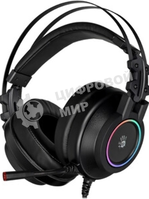 Гарнитура Bloody G528C чёрный, проводная, подсветка