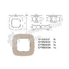 Рамка OMEGA Radian (Серо-бежевый Стекло закаленное натуральное) 3-ая OF350603