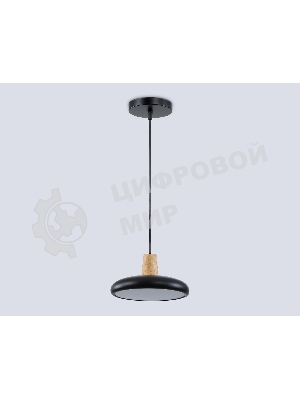 Светильник Ambrella light FL4839 BK/WD черный/дерево 24W 3000-6000K D200*800 (без ПДУ)