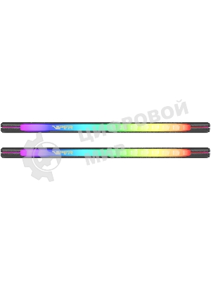 Оперативная память Patriot Viper Steel, DDR4, 64GB (2x32GB), 3200MHz, CL18, DIMM, с радиатором, RGB, черный