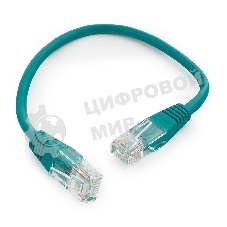 Патч-корд UTP Cablexpert cat.5e 0.25м, литой, многожильный, зеленый