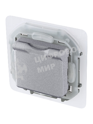 Розетка 2К+З IP44 с крышкой и шторками немецкий стандарт 16А 250 В алюминий