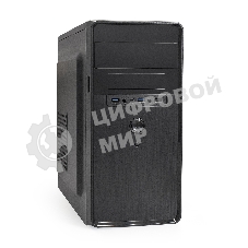Компьютерный корпус Minitower ExeGate EX286438RUS BA-309U2-350W-8 (mATX, БП AA350 с вент. 8см, 1хUSB+2хUSB 3.0, HD аудио, черный)