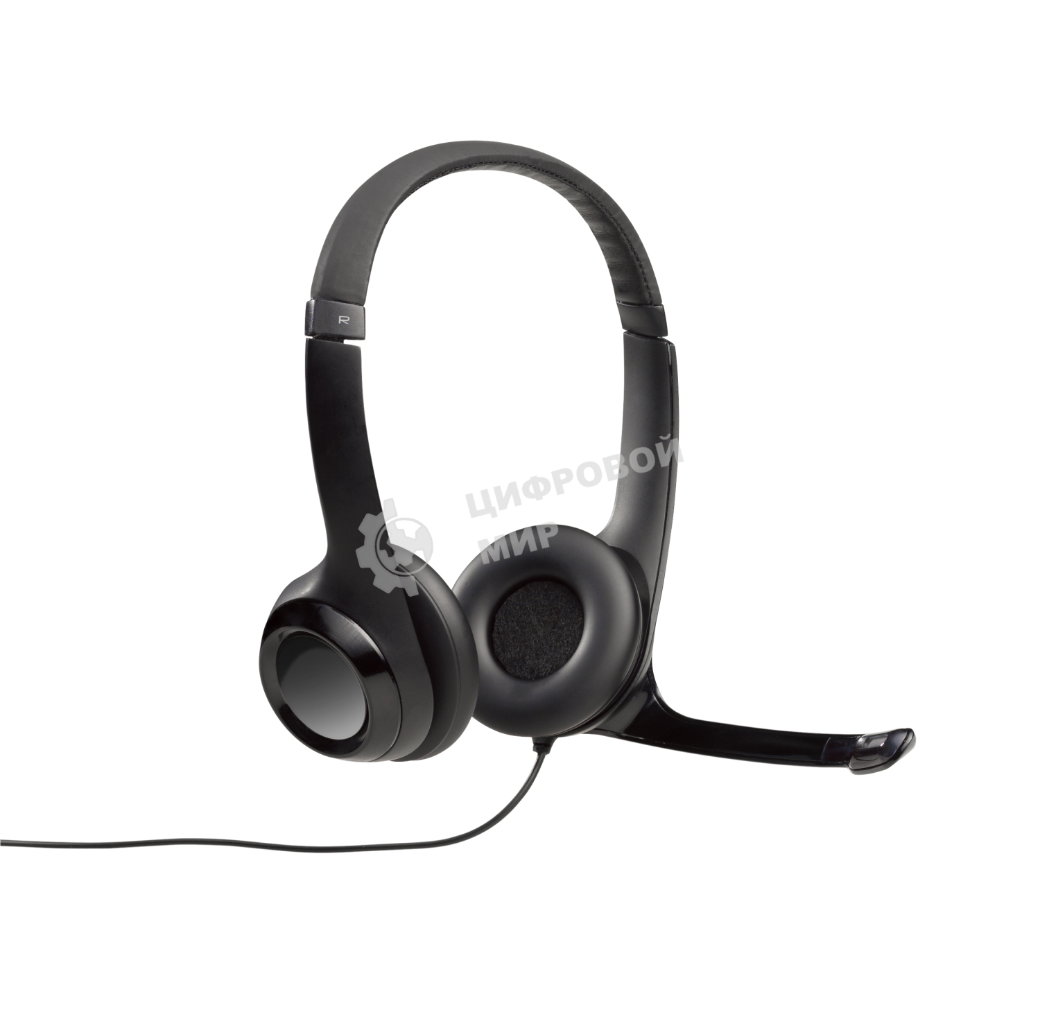 Гарнитура проводная Logitech Headset H390 USB черный