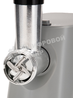 Мясорубка электрическая Hyundai HY-MG4391 серый, 1900 Вт, 2.4 кг/мин, реверс, защита от перегрузки, насадки - 4