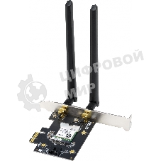 Сетевой адаптер ASUS PCE-AX1800 WIFI 802.11ax, 2402 + 574Mbpsб PCI-E Adapter, 2 антенны; 90IG07A0-MO0B00