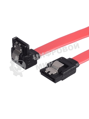 Кабель GoPower SATA (m)-SATA (m) 0.5м силикон ver.2.0 красный (1/250)