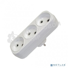 Тройник Makel 3 гнезда 10 А, без заземления линейный