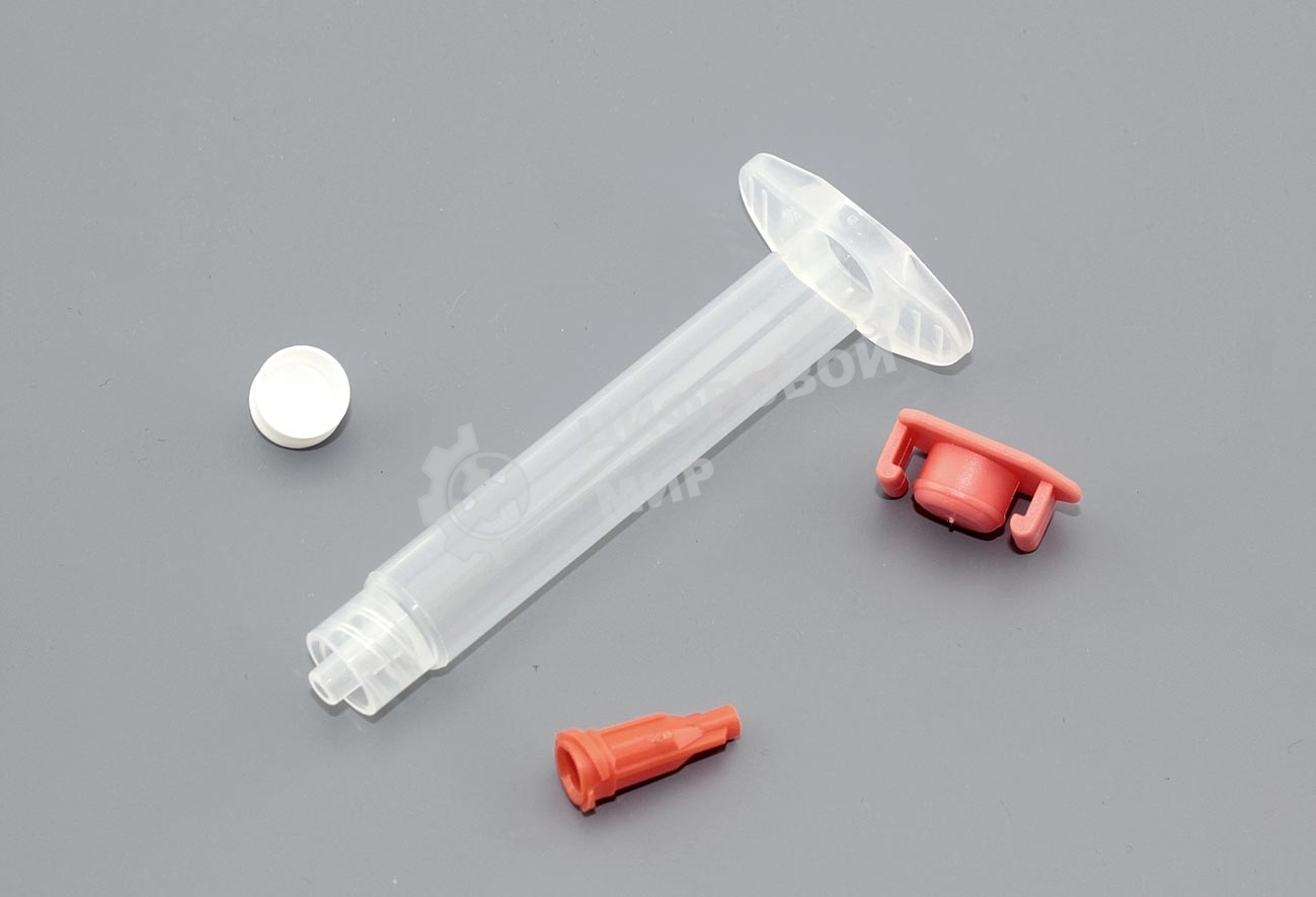 Промышленный шприц 3 мл с красной крышкой